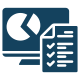 Monitoring, Evaluation, and Reporting Tool Icon